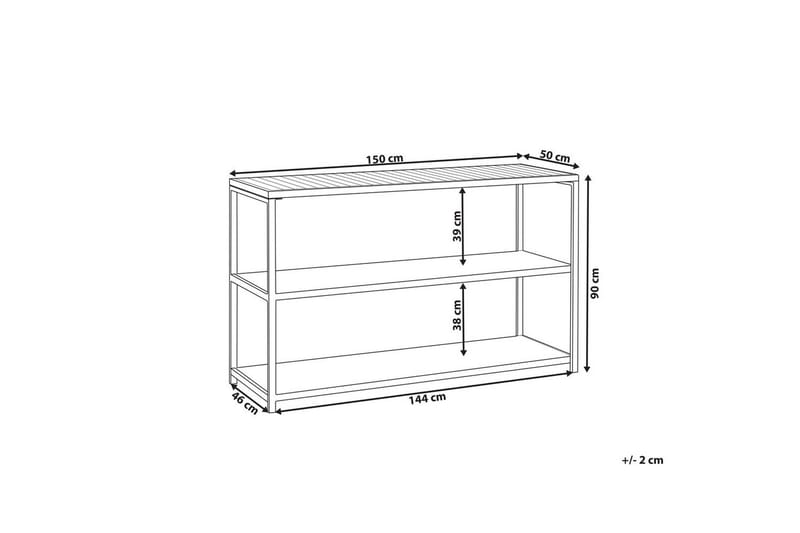 Trädgårdskök Beliani Avetrana 150x50x90 cm Black||Light wood - Hagemøbler & utemiljø - Grill & utekjøkken - Utekjøkken - Bygg ditt eget utekjøkken