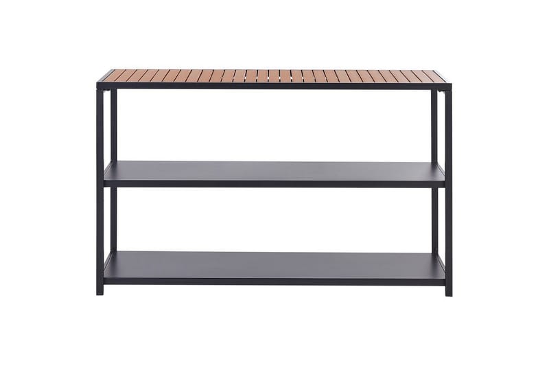 Trädgårdskök Beliani Avetrana 150x50x90 cm Black||Light wood - Hagemøbler & utemiljø - Grill & utekjøkken - Utekjøkken - Bygg ditt eget utekjøkken