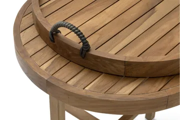 Serveringsbord Hillerstorp Himmelsnäs Ø60 cm Brun - Brun - Hagemøbler & utemiljø - Hagebord - Sidebord utendørs