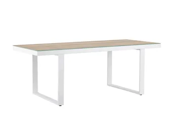 Merlo Spisebord 90x200 cm - Hvit - Hagemøbler & utemiljø - Hagebord - Spisebord ute