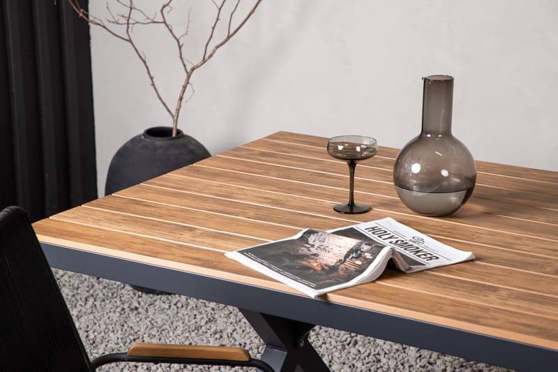 Garcia Spisebord 100x200 cm - Svart - Hagemøbler & utemiljø - Hagebord - Spisebord ute