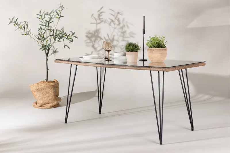 Spisebord Viga 90x160 cm Brun - Hagemøbler & utemiljø - Hagebord - Spisebord ute