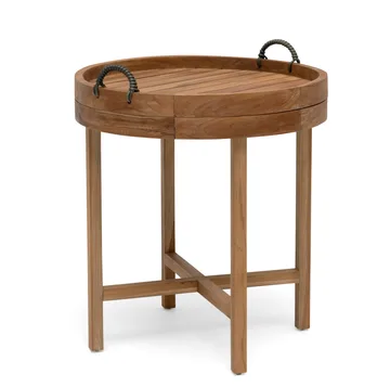 Hillerstorp Himmelsnäs rundt sidebord brett / utebord og avlastningsbord utendørs 60 cm tre - Brun - Hagemøbler & utemiljø - Hagebord - Sidebord utendørs