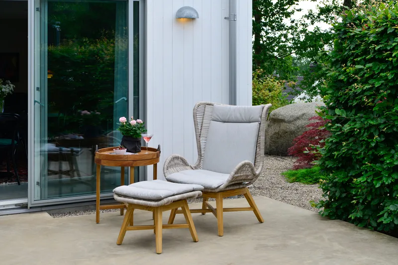Hillerstorp Himmelsnäs rundt sidebord brett / utebord og avlastningsbord utendørs 60 cm tre - Brun - Hagemøbler & utemiljø - Hagebord - Sidebord utendørs