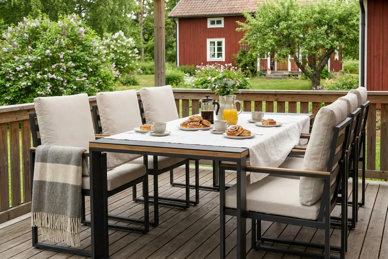 Aspvik Spisebord 100x200 cm Svart - Venture Home - Hagemøbler & utemiljø - Hagebord - Spisebord ute