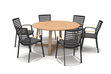 Agate Utebord Rund Ø 150 cm - Tre - Hagemøbler & utemiljø - Hagebord - Spisebord ute