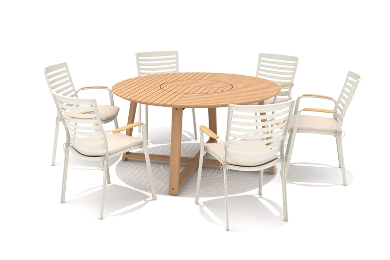 Agate Utebord Rund Ø 150 cm - Tre - Hagemøbler & utemiljø - Hagebord - Spisebord ute