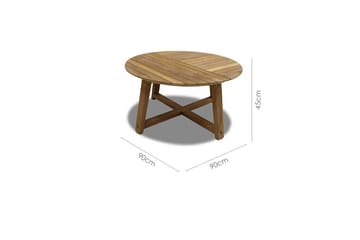 Agate Utebord Rundt Sofabord Ø 90 cm - Tre - Hagemøbler & utemiljø - Hagebord - Loungebord & Sofabord utendørs