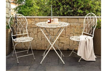 Alanya Cafébord 70 cm Rund - Hvit - Hagemøbler & utemiljø - Hagebord - Cafébord