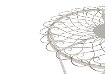 Alanya Cafébord 70 cm Rund - Hvit - Hagemøbler & utemiljø - Hagebord - Cafébord