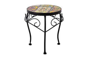 Morocco Blomsterpiedestal - Svart/Grå - Hagemøbler & utemiljø - Hagebord - Avlastningsbord & brettbord ute