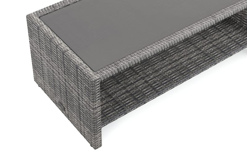 Bahamas Loungbord och Soffbord med hylla Utomhus 113 cm Kons - Hagemøbler & utemiljø - Hagebord - Loungebord & Sofabord utendørs