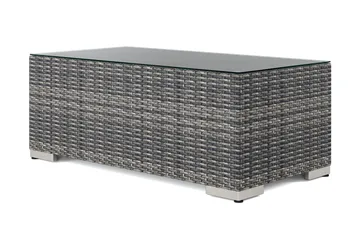Bahamas Sofabord Utendørs 113x58 cm Kunstrotting - Grå - Hagemøbler & utemiljø - Hagebord - Loungebord & Sofabord utendørs
