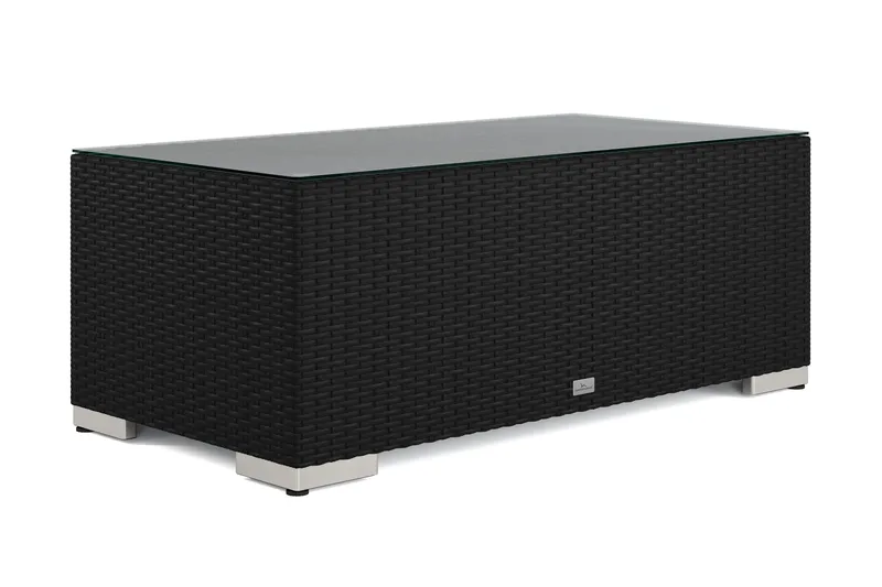 Bahamas Sofabord Utendørs 113x58 cm Kunstrotting, Svart