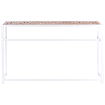 Barbord utendørs Avetrana 50x150 cm - Hvit/Brun - Hagemøbler & utemiljø - Hagebord - Barbord utendørs