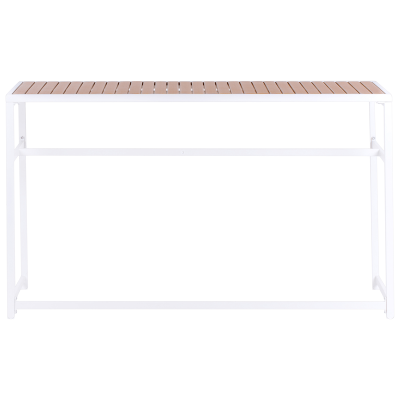 Barbord utendørs Avetrana 50x150 cm - Hvit/Brun - Hagemøbler & utemiljø - Hagebord - Barbord utendørs