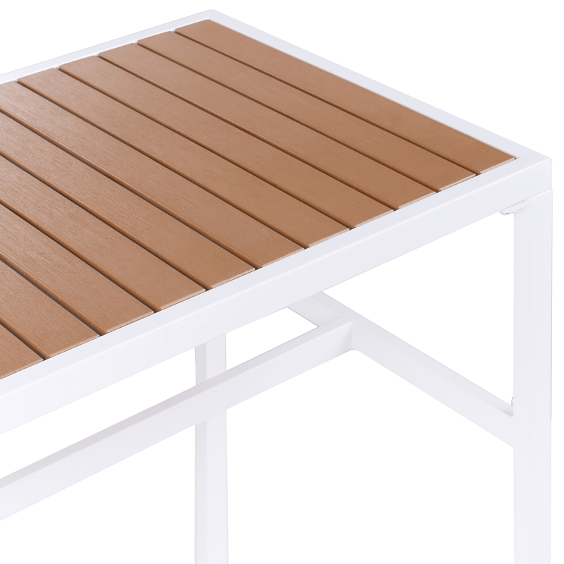 Barbord utendørs Avetrana 50x150 cm - Hvit/Brun - Hagemøbler & utemiljø - Hagebord - Barbord utendørs