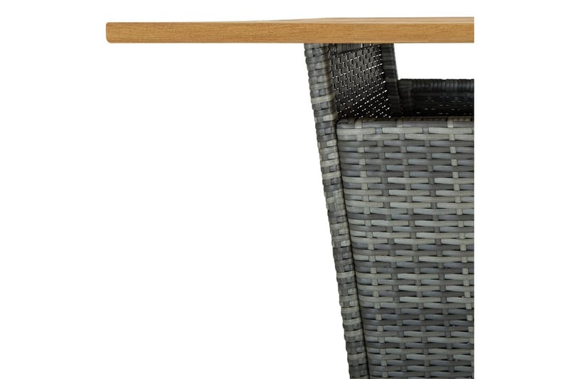 Barbord grå 80x80x110 cm polyrotting og heltre akasie - Grå - Barbord utendørs