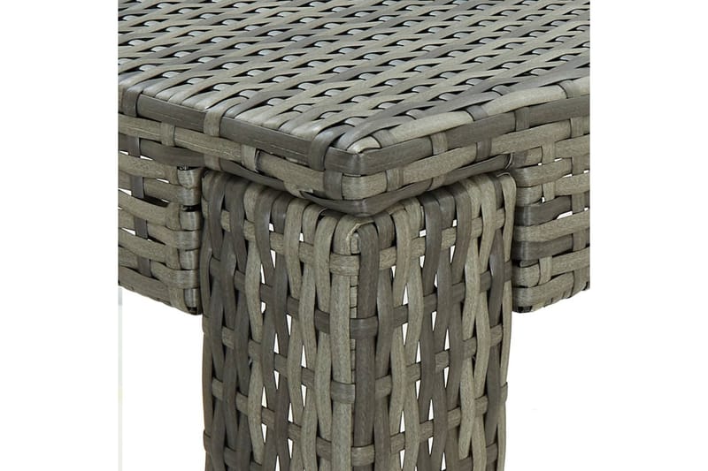 Utendørs barbord grå 100x60,5x110,5 cm polyrotting - Grå - Barbord utendørs