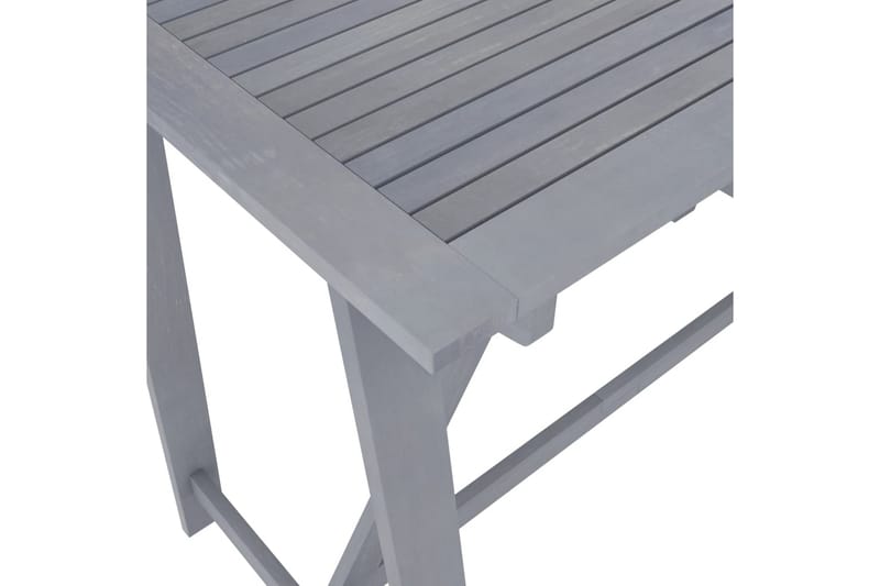 Utendørs barbord grå 140x70x104 cm heltre akasie - Grå - Barbord utendørs