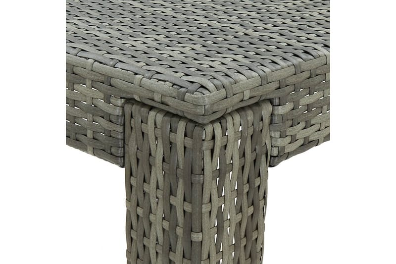Utendørs barbord grå 60,5x60,5x110,5 cm polyrotting - Grå - Barbord utendørs