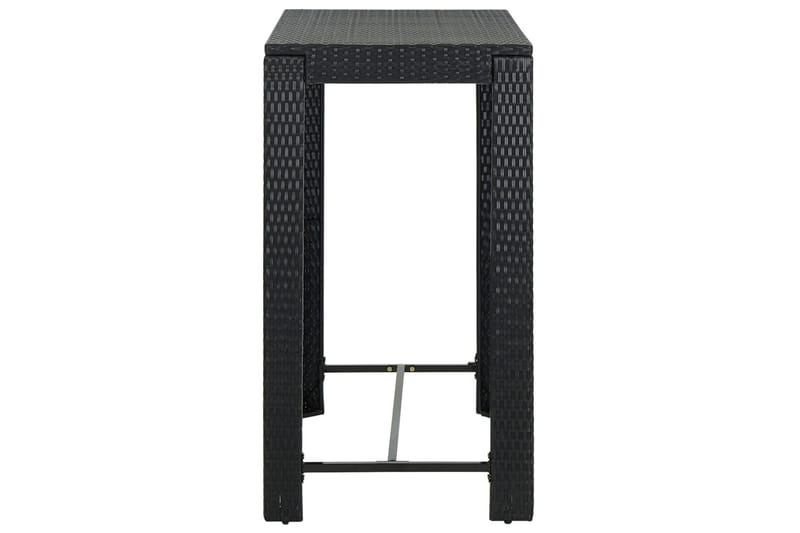 Utendørs barbord svart 100x60,5x110,5 cm polyrotting - Svart - Barbord utendørs
