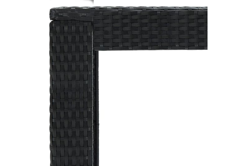 Utendørs barbord svart 100x60,5x110,5 cm polyrotting - Svart - Barbord utendørs