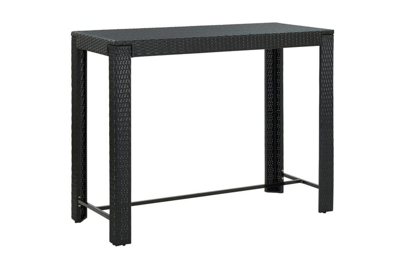 Utendørs barbord svart 140,5x60,5x110,5 cm polyrotting - Svart - Barbord utendørs