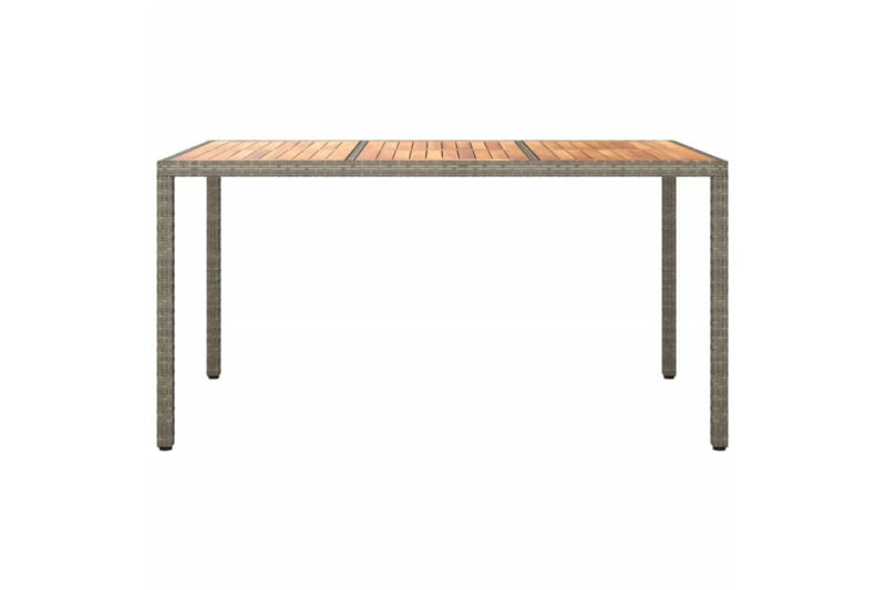 beBasic Hagebord 150x90x75 cm polyrotting og akasietre grå - GrÃ¥ - Spisebord ute