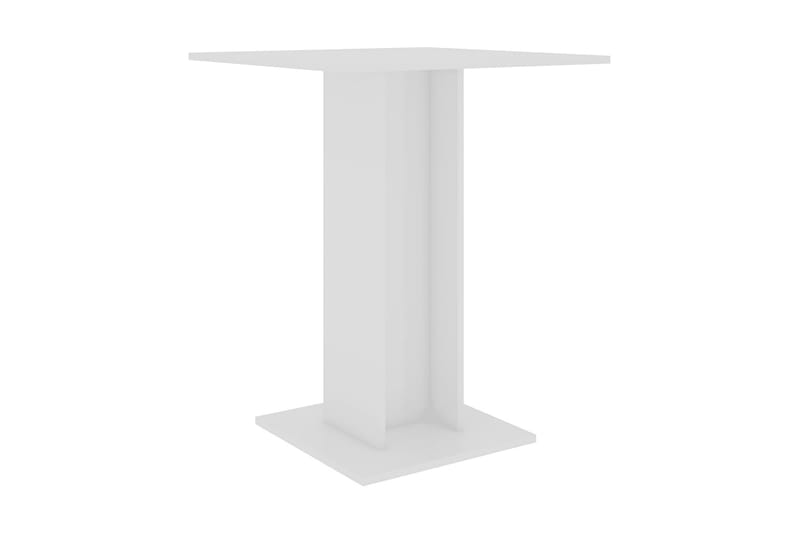 Bistrobord høyglans hvit 60x60x75 cm sponplate - Hvit - Cafébord
