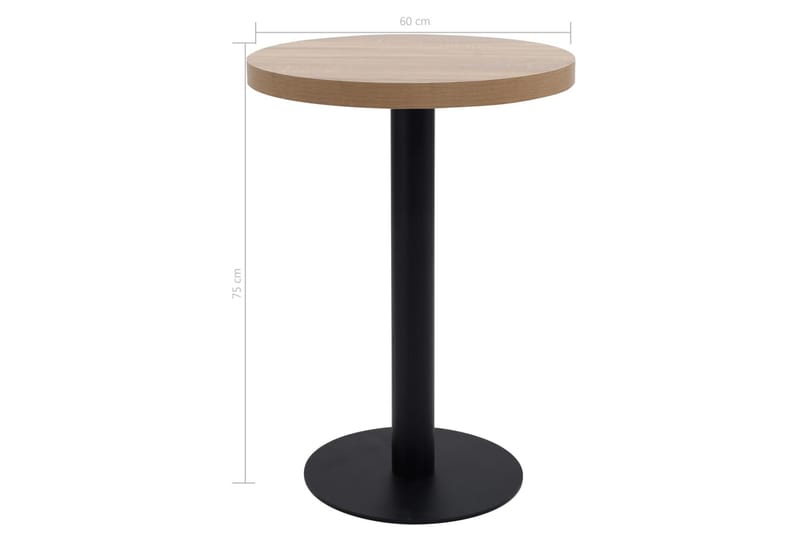 Bistrobord lysebrun 60 cm MDF - Brun - Cafébord