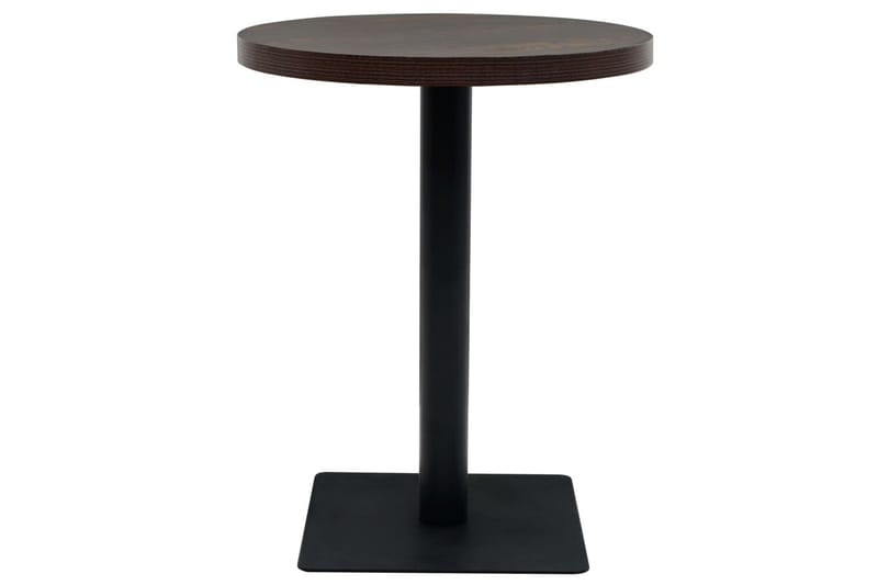 Bistrobord MDF og stål rund 60x75 cm mørk aske - Brun - Cafébord