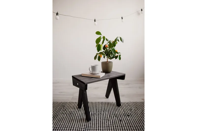 Bord EcoFurn Granny Furu Oljet Svart, Svart