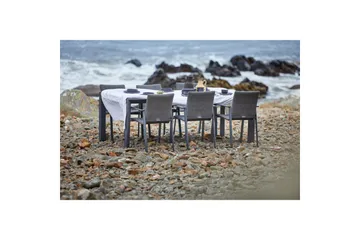 Bord Hillerstorp Borgdala 220/340 x 107 x H75,5 cm Grå - Hagemøbler & utemiljø - Hagebord - Spisebord ute