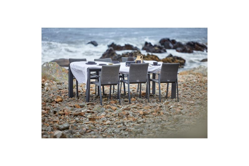 Bord Hillerstorp Borgdala 220/340 x 107 x H75,5 cm Grå - Hagemøbler & utemiljø - Hagebord - Spisebord ute