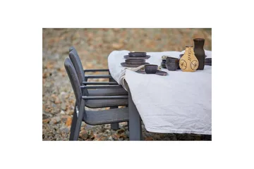 Bord Hillerstorp Borgdala 220/340 x 107 x H75,5 cm Grå - Hagemøbler & utemiljø - Hagebord - Spisebord ute