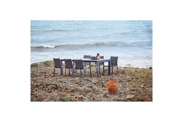 Bord Hillerstorp Borgdala 220/340 x 107 x H75,5 cm Grå - Hagemøbler & utemiljø - Hagebord - Spisebord ute