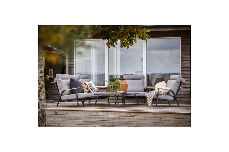 Bord Hillerstorp Kungshult 81 x 140 cm Grå - Hagemøbler & utemiljø - Hagebord - Sidebord utendørs