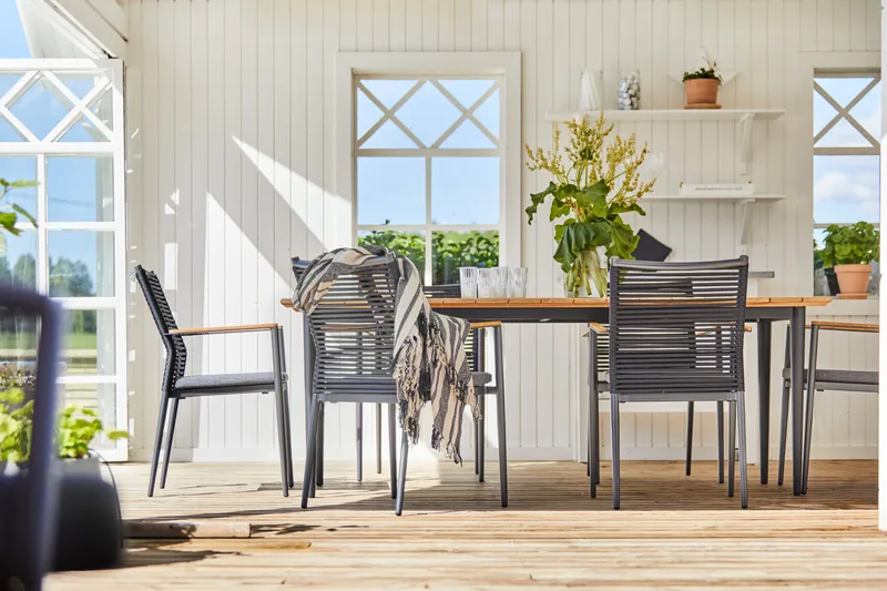 Bord Hillerstorp Lerdala 210 x 90 cm Natur - Brun - Hagemøbler & utemiljø - Hagebord - Spisebord ute