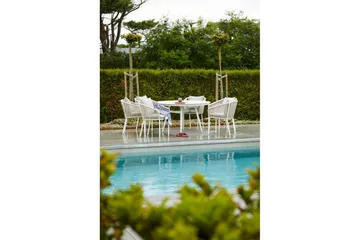 Bord Hillerstorp Oxhult Ø145 cm Hvit - Hvit - Hagemøbler & utemiljø - Hagebord - Spisebord ute