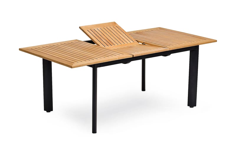 Bord Nydala 150-200 cm Svart/Teak - Spisebord ute