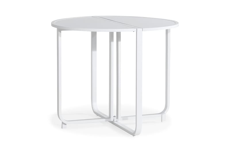 Cafébord Flippy 90 cm Rundt - Hvit - Cafébord