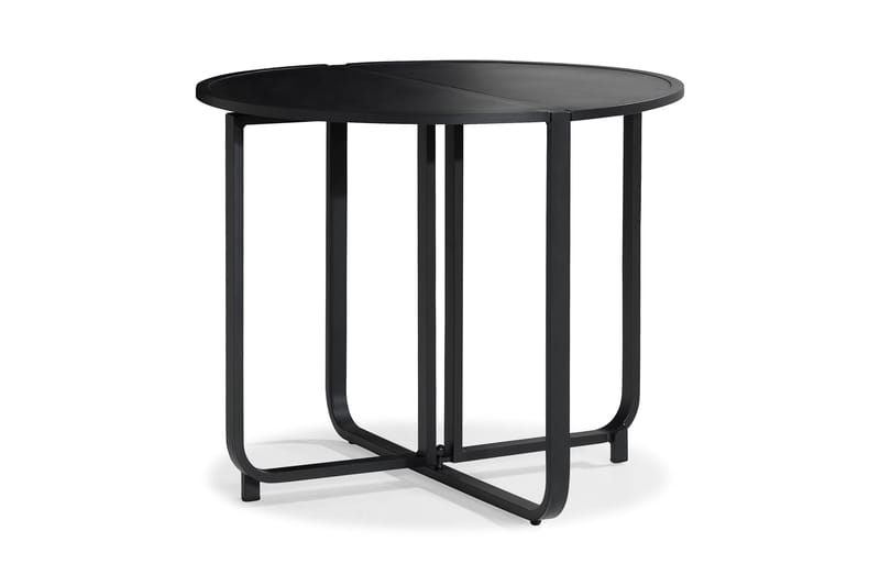 Cafébord Flippy 90 cm Rundt - Svart - Cafébord
