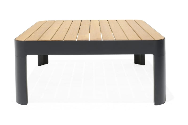 Cafébord Portals 72 cm - Svart/Tre - Loungebord & Sofabord utendørs