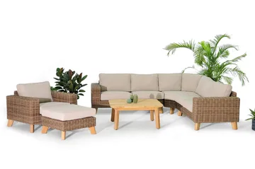 Barbados Sofabord 110 cm - Tre / Natur - Hagemøbler & utemiljø - Hagebord - Cafébord