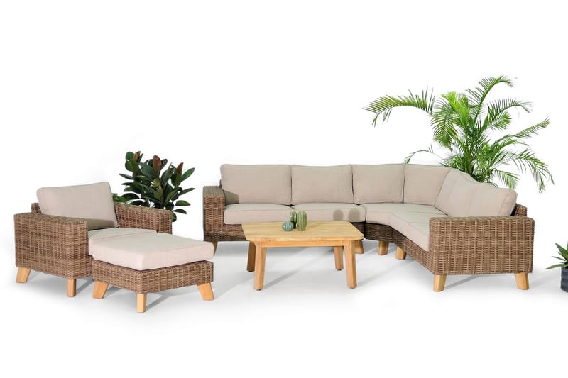 Barbados Sofabord 110 cm - Tre / Natur - Hagemøbler & utemiljø - Hagebord - Cafébord