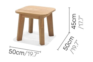 Barbados Sofabord 50 cm - Tre / Natur - Hagemøbler & utemiljø - Hagebord - Cafébord