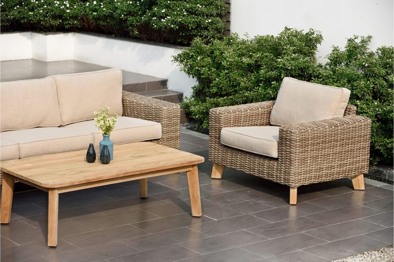 Barbados Sofabord 80 cm - Tre / Natur - Hagemøbler & utemiljø - Hagebord - Cafébord