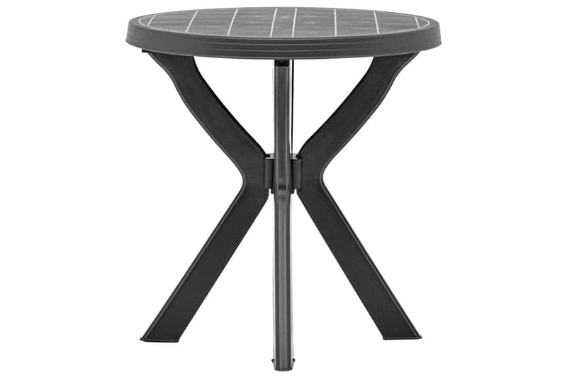 Bistrobord antrasitt Ø70 cm plast - Grå - Cafébord