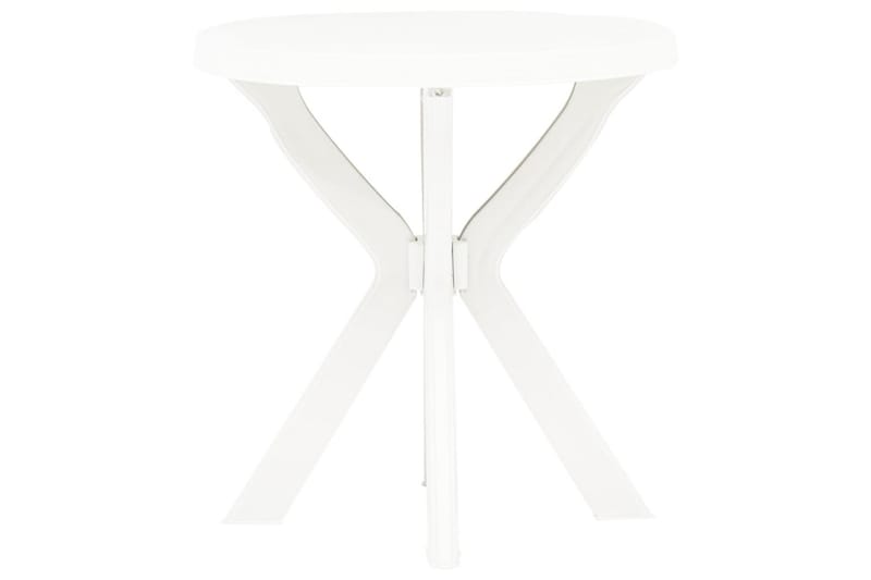 Bistrobord hvit Ø70 cm plast - Cafébord
